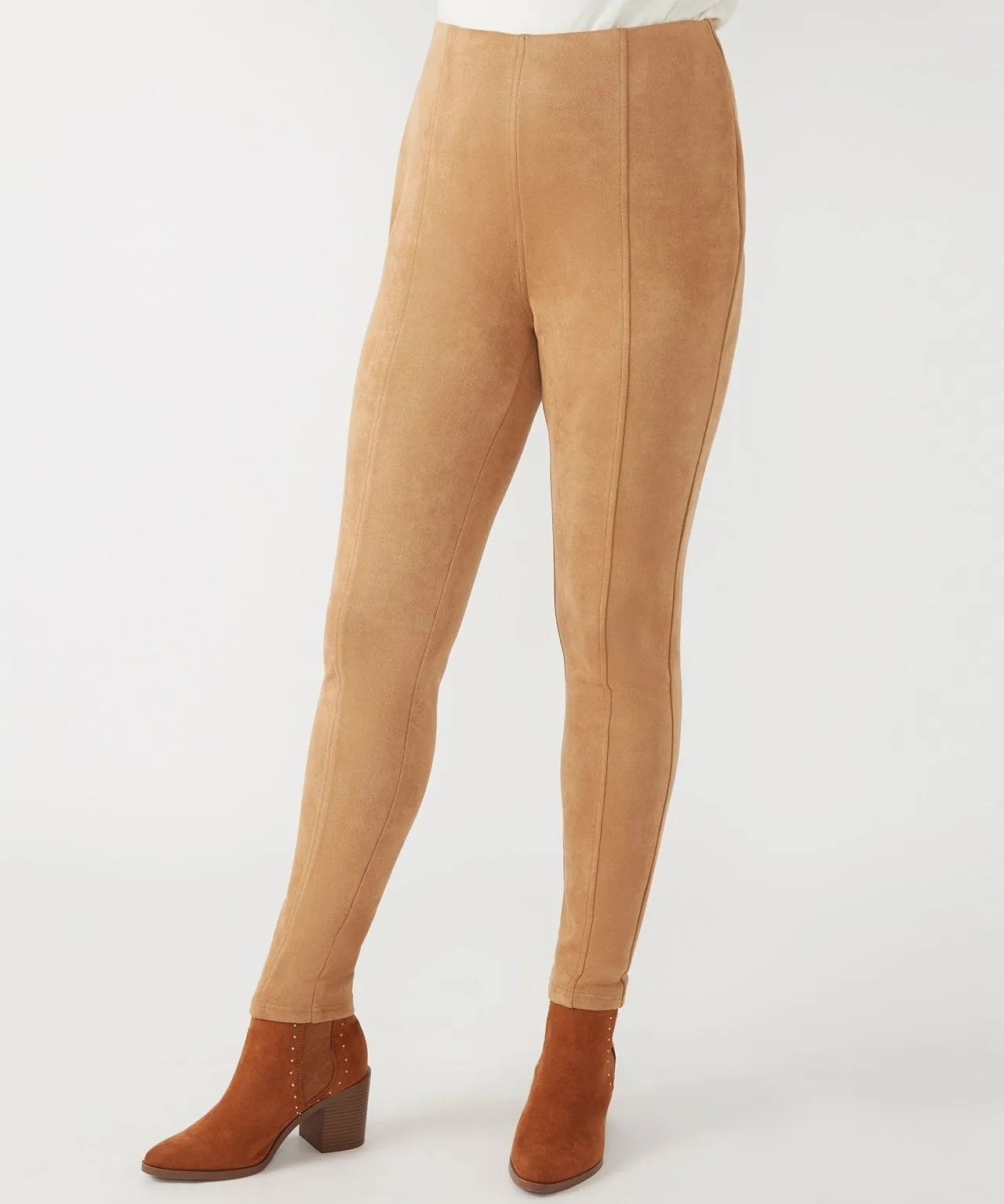 First Avenue Suede Tummy Control Leggings