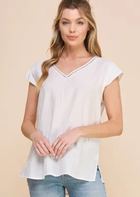 Flowy Neck Detail Vneck - 3 Colors Promotion.