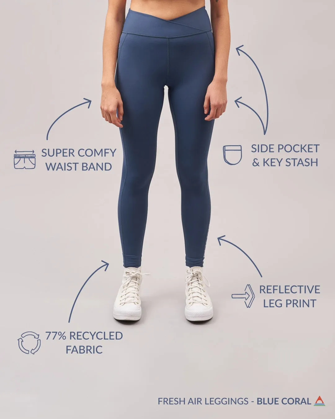 Black Eco-Friendly Leggings - Fresh Air Recycled