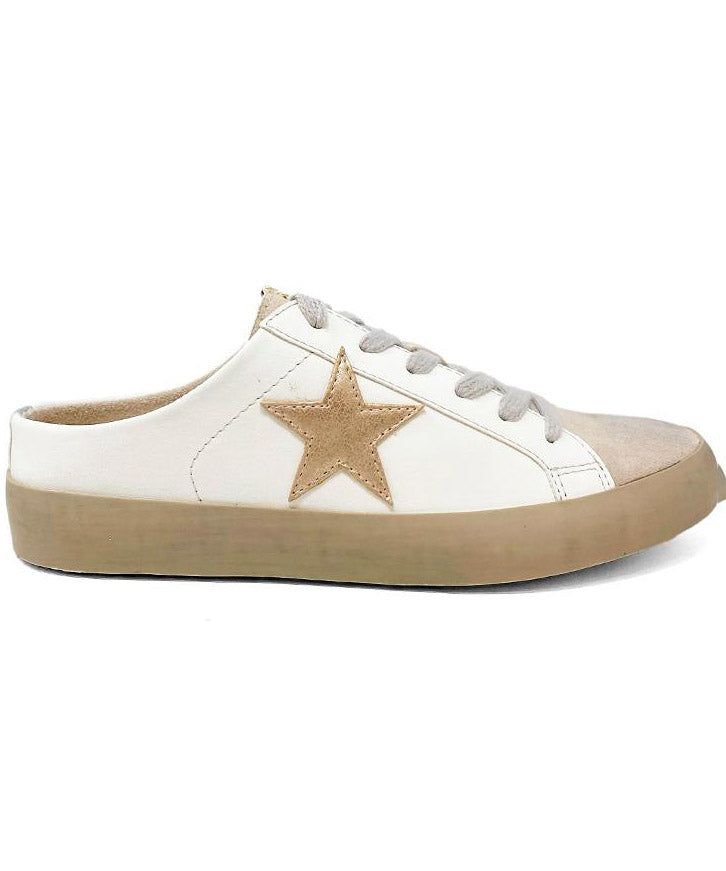 Golden Polka Mule Sneaker