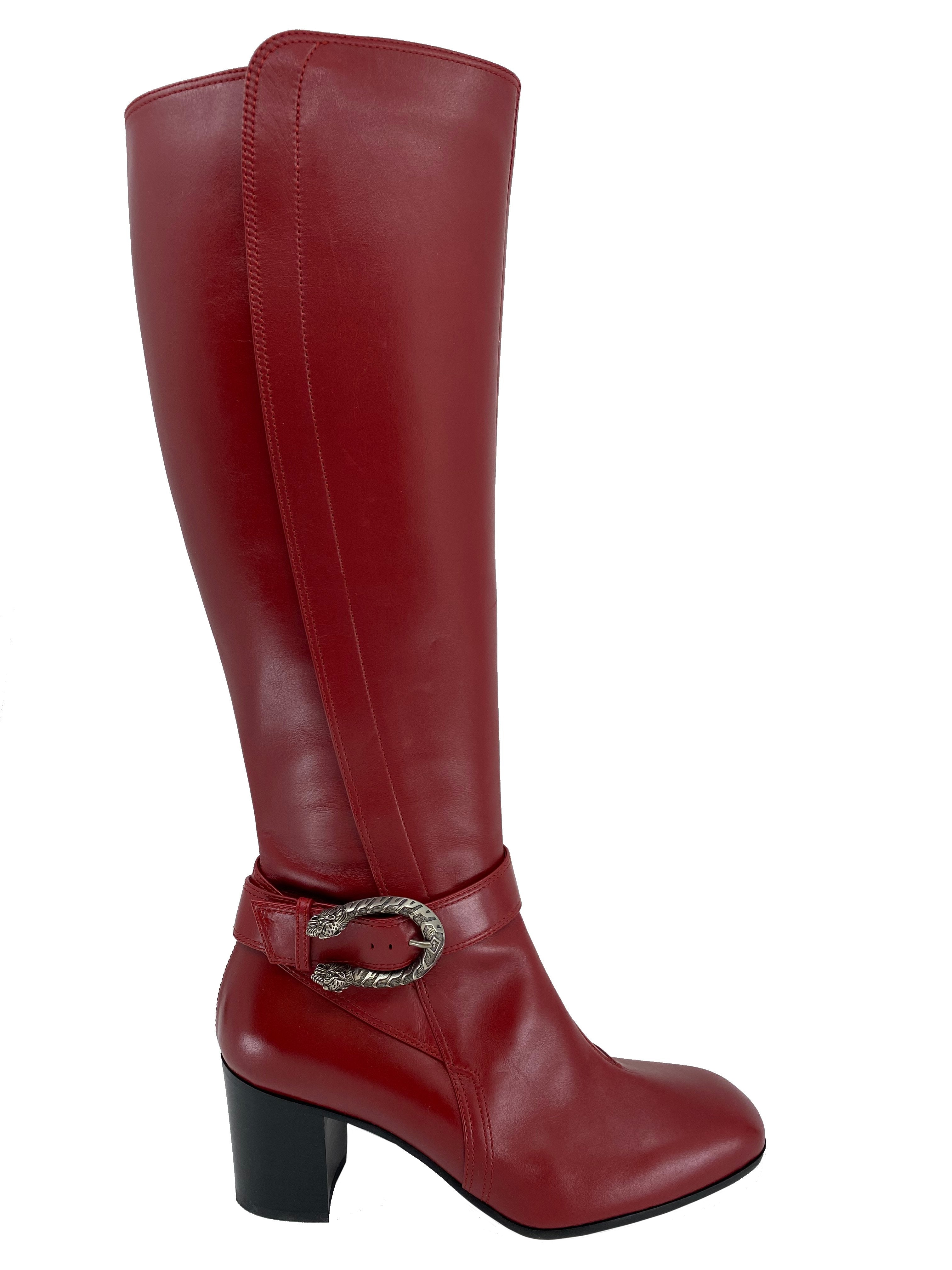 Gucci Dionysus Leather Knee Boots - Size 7.5. Brand New.