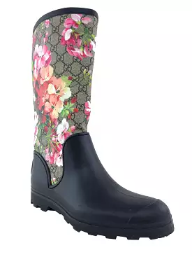 Gucci Prato GG Blooms Rain Boots 10