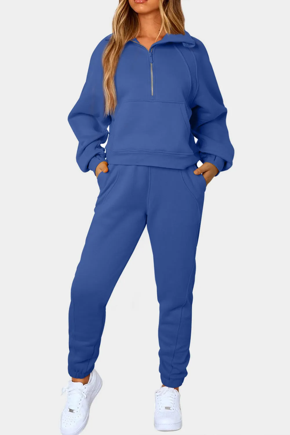 Half-Zip Sport Outfit with Pockets