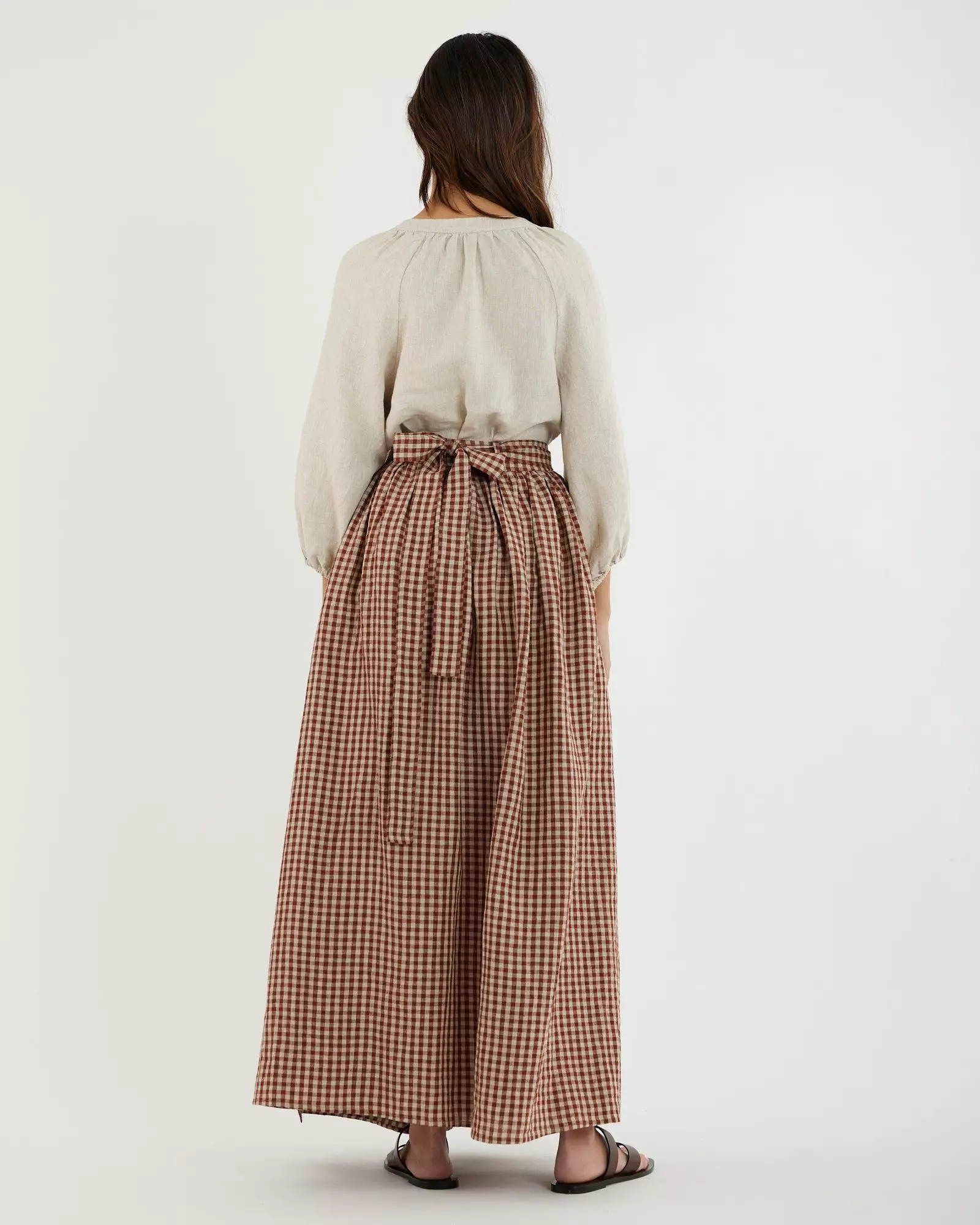 Hazel Wrap Skirt - Checkered Design