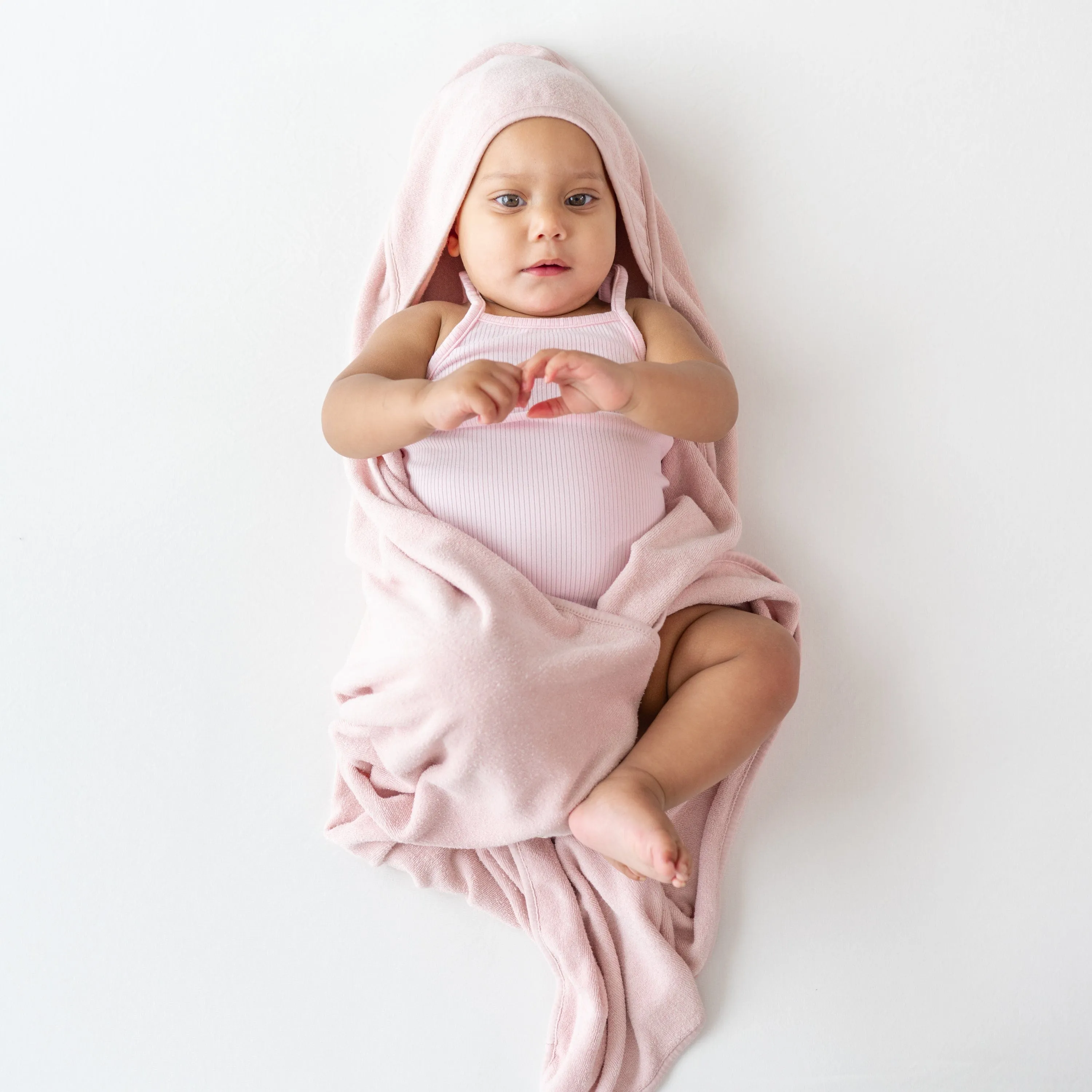 Hooded Bath Towel in Blush