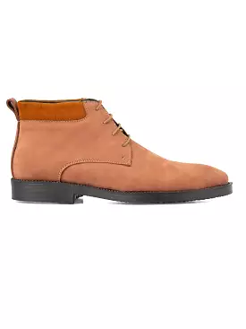 Hunter Chukka Boots - Cinnamon Brown Nubuck Leather Boots with Crepe Sole