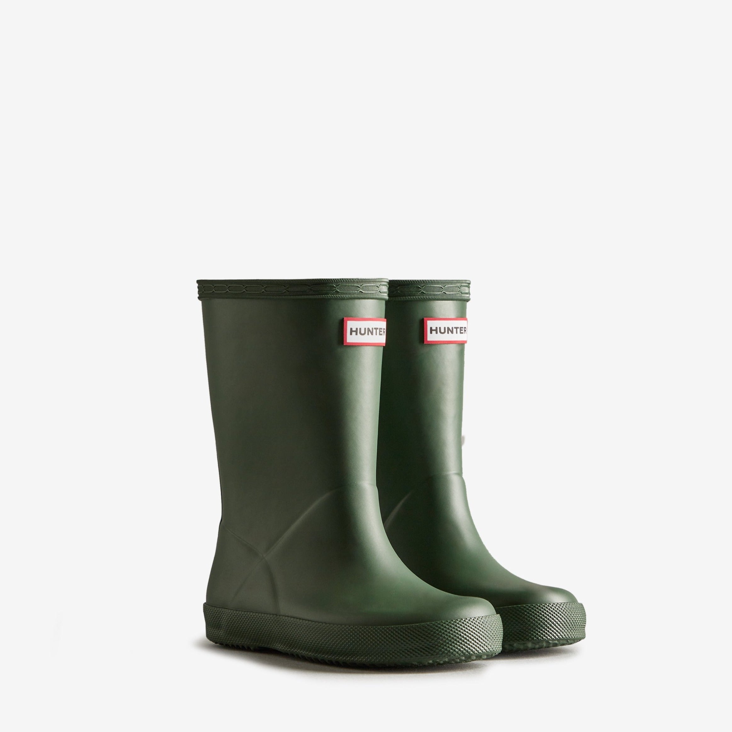 Hunter Green Kids Rain Boot