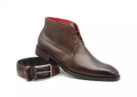 JAMES HILL Coffee Chukka Boots + Matching Belt - Shop Now!