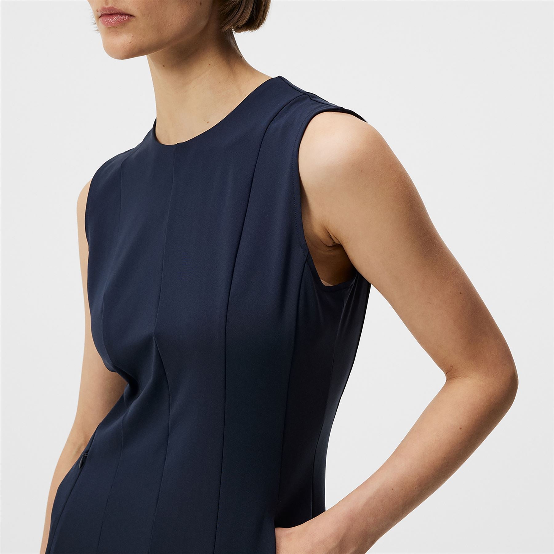 Jasmin Lux Sculpt Dress for Women in Navy - SS24