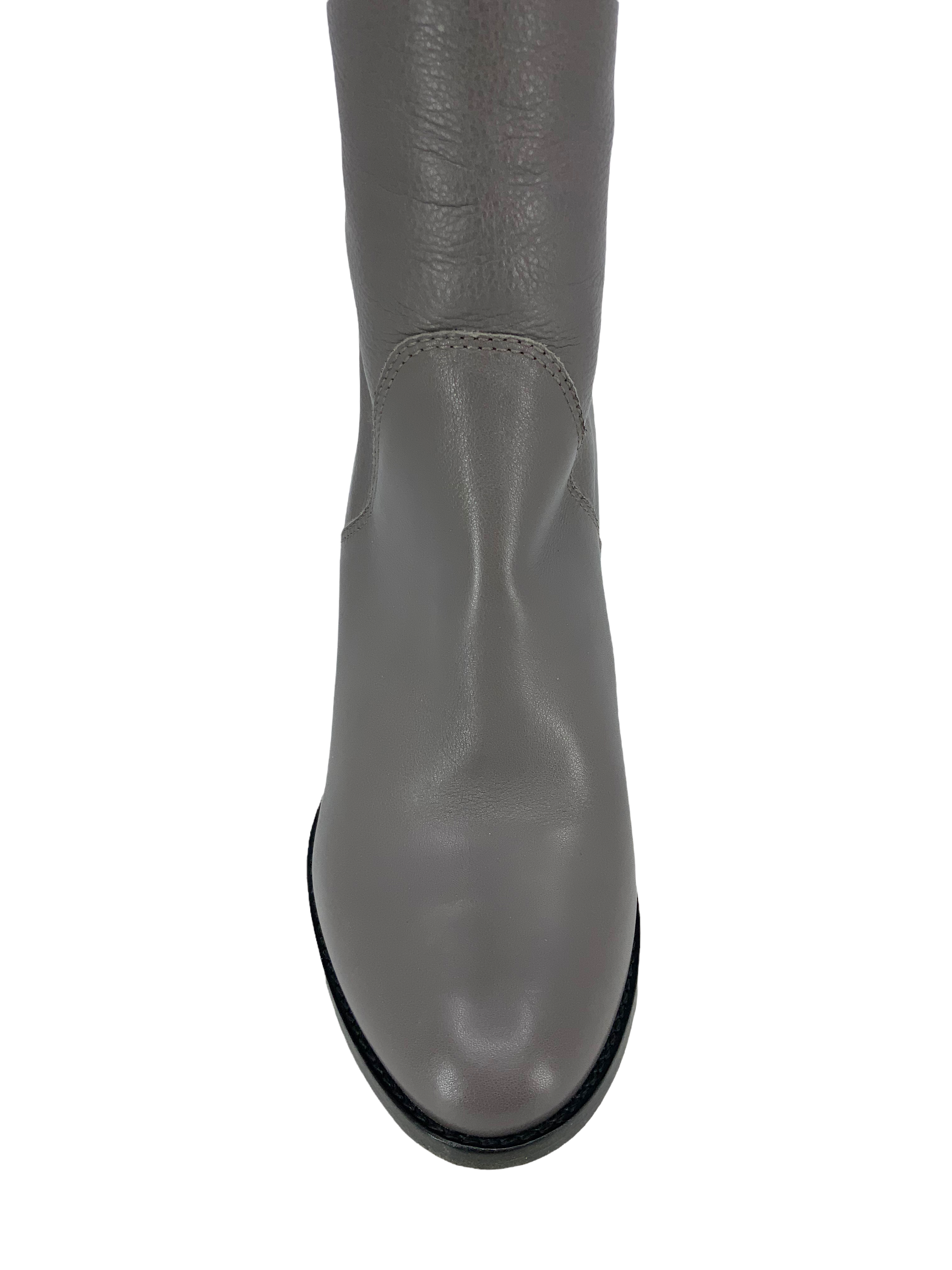 Jimmy Choo Leather Metal Heel Knee High Boots 7.5