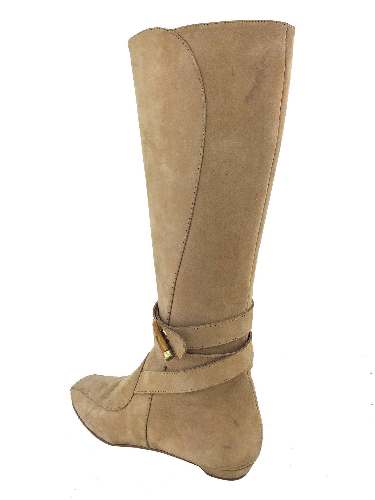 Jimmy Choo Suede Buckle Knee-High Boots Size 8.5 - Buy Online Now