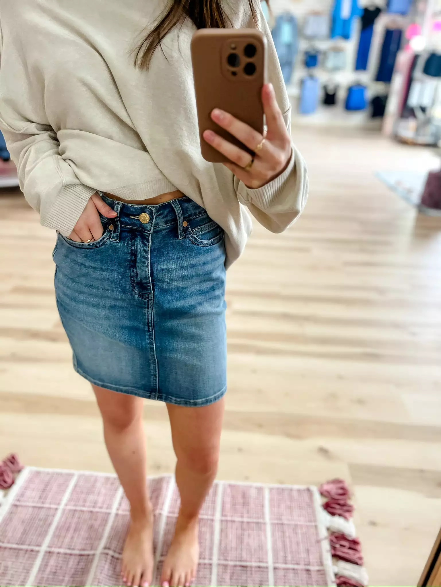 Judy Blue Denim Skirt with Tummy Control