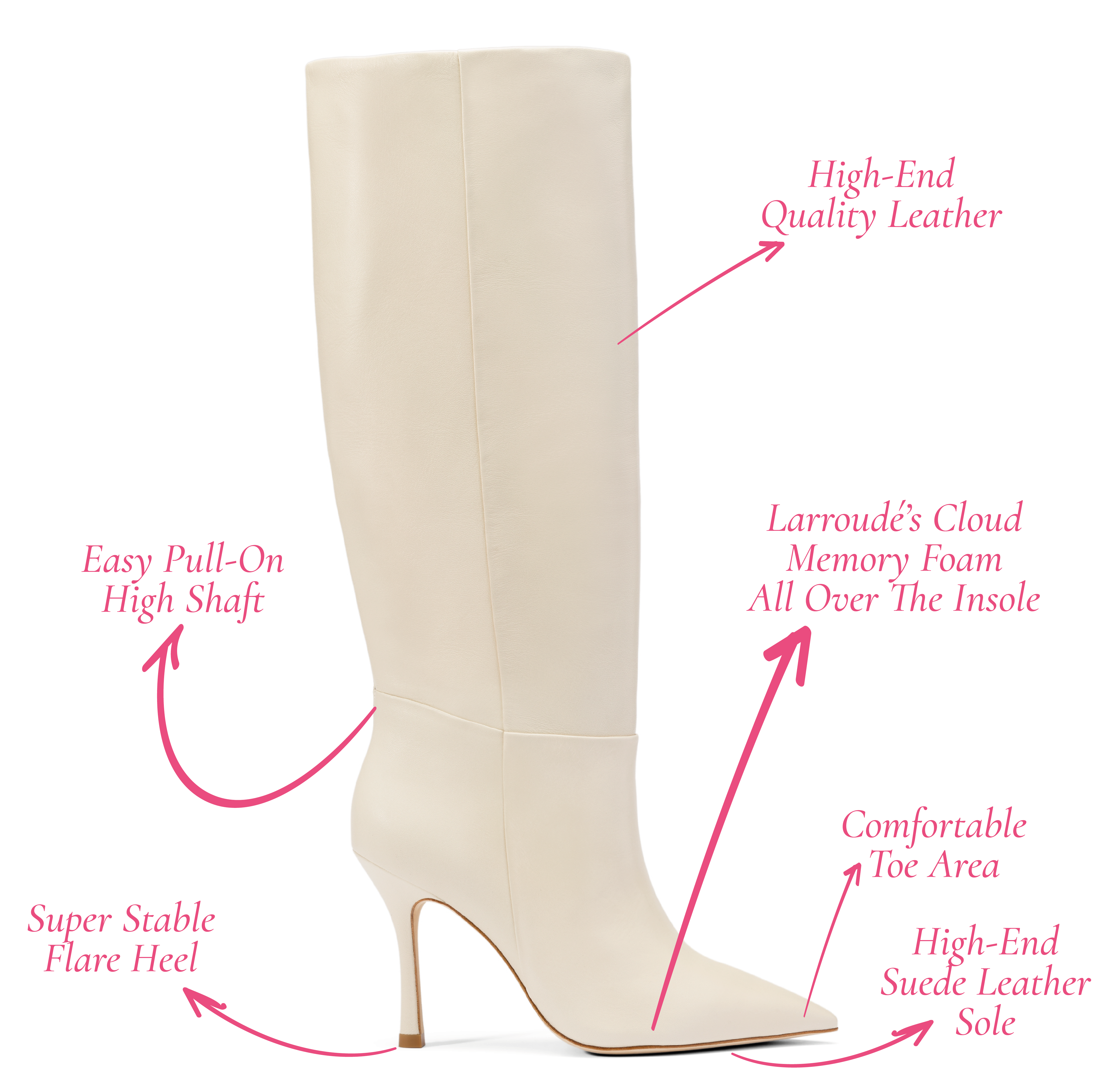 Kate Boot Ivory Leather