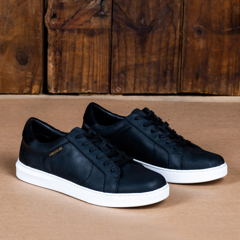 Kingsley Heath Black Brass White Detailed Ch Sneaker