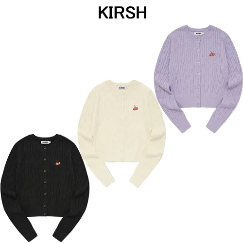 Long Sleeve Logo Cardigans for Street Style Fashion by KIRSH.