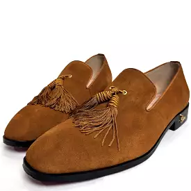 LB custard suede tassel dress shoe