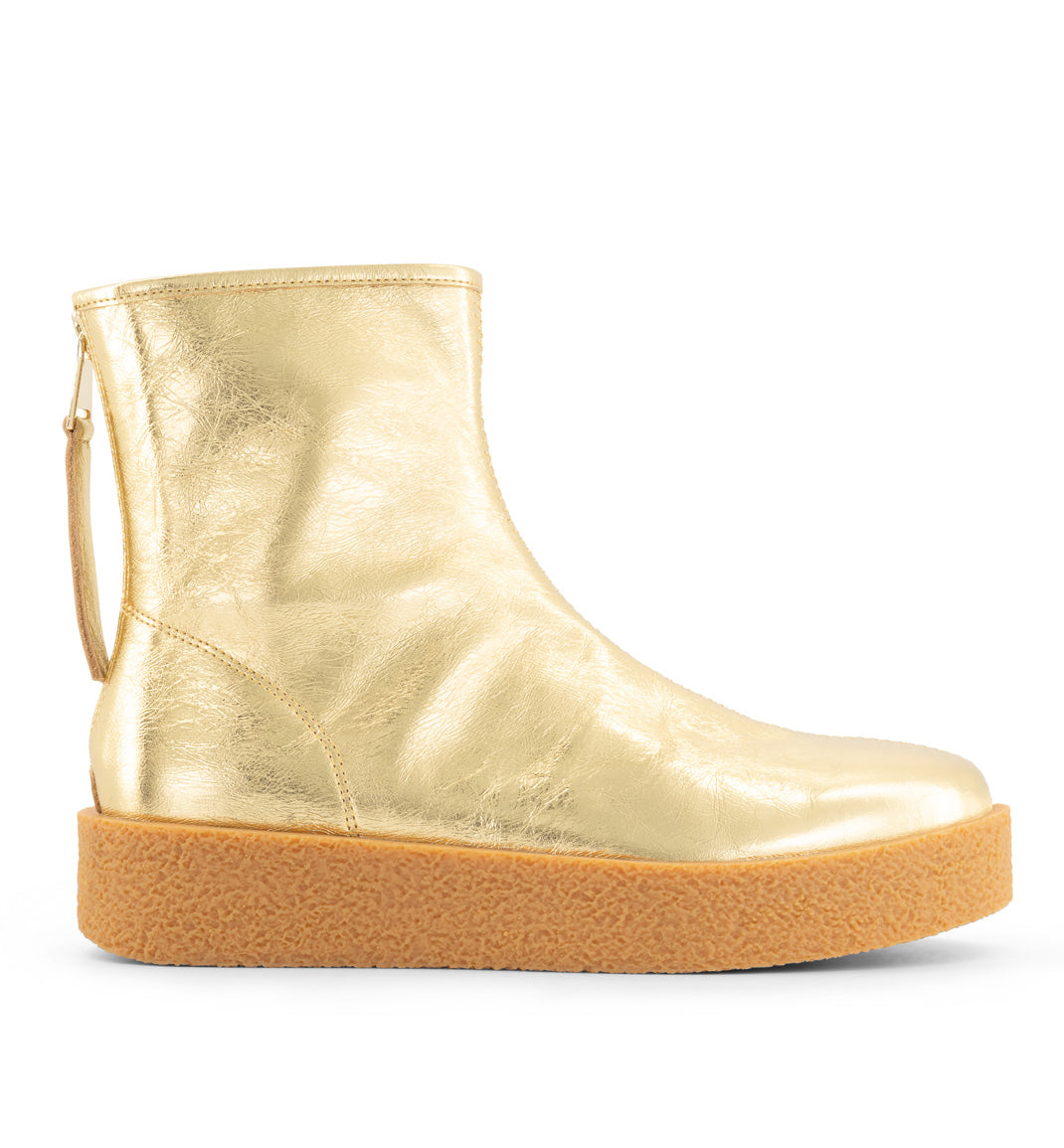 Leather Boot in Gold Crush Shadow