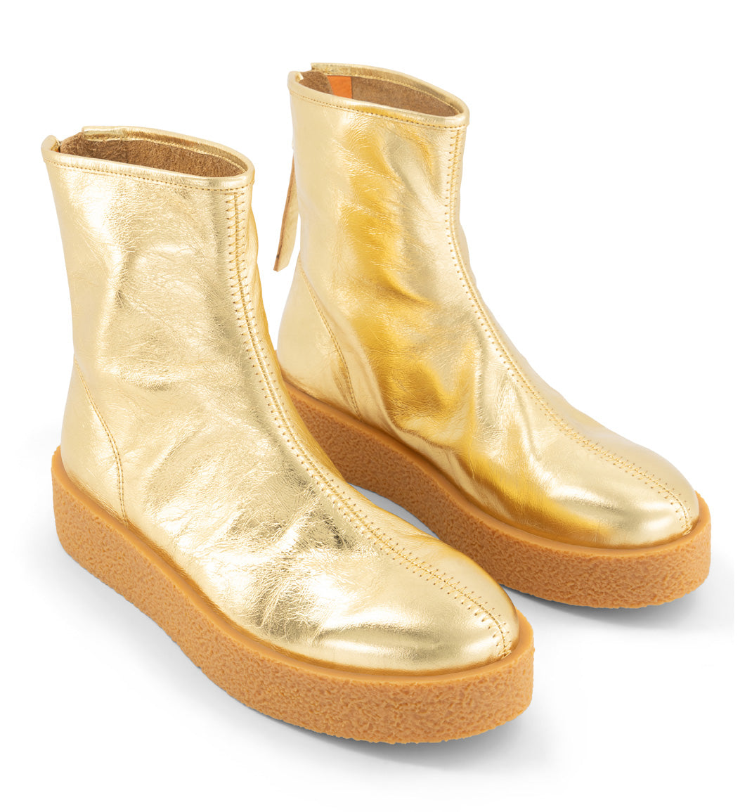 Leather Boot in Gold Crush Shadow