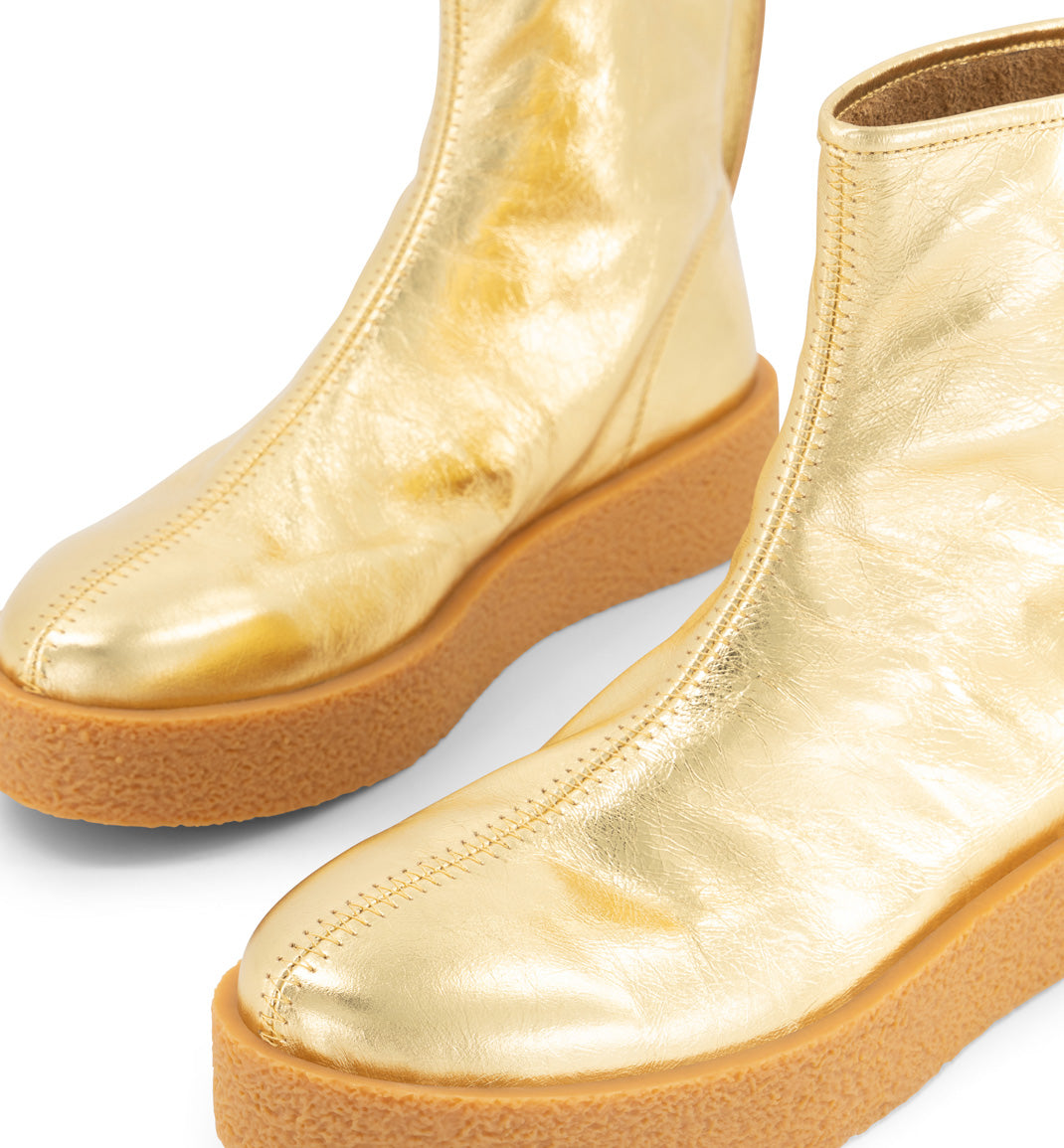 Leather Boot in Gold Crush Shadow