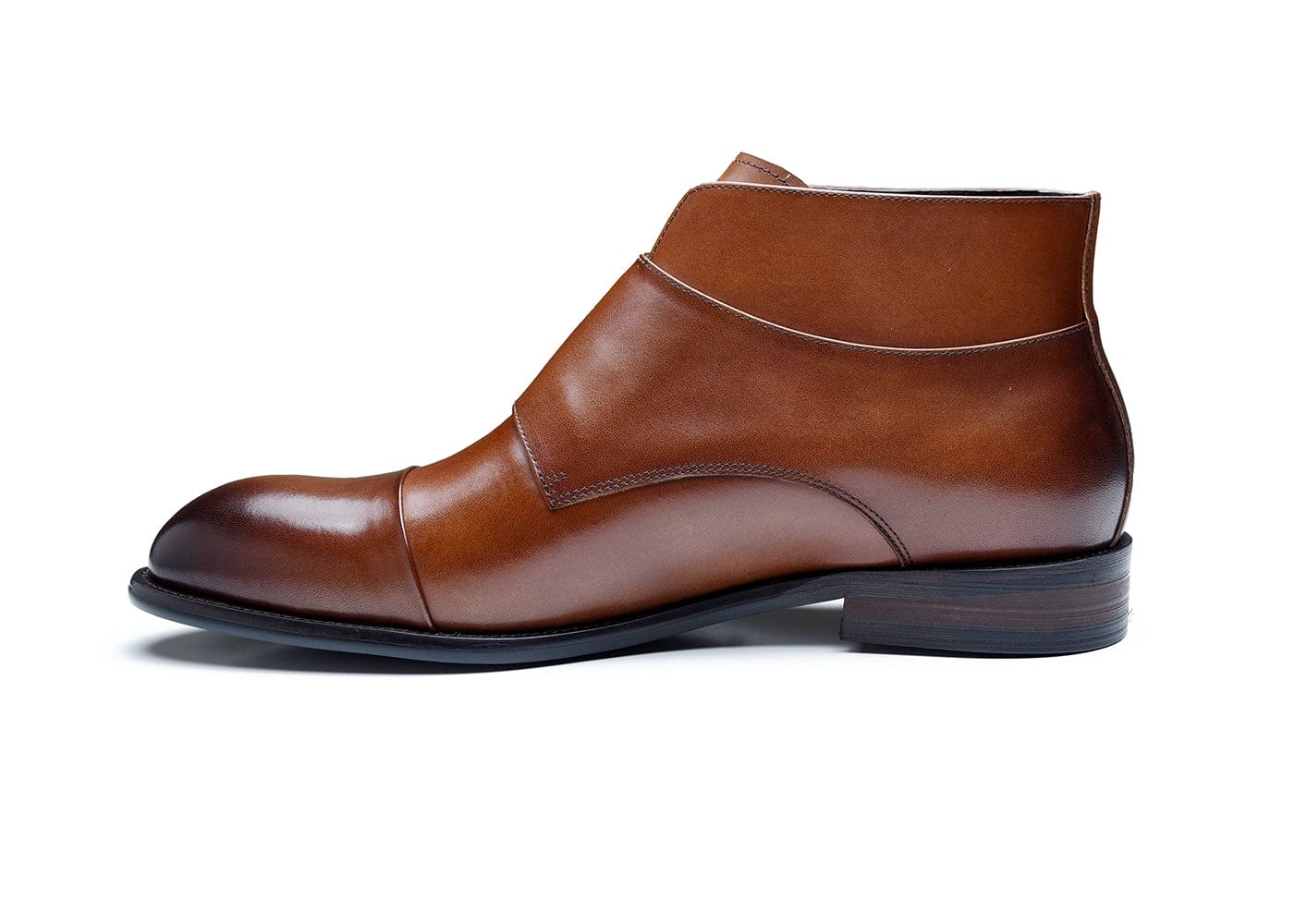 Leo Brown Double Monk Boots