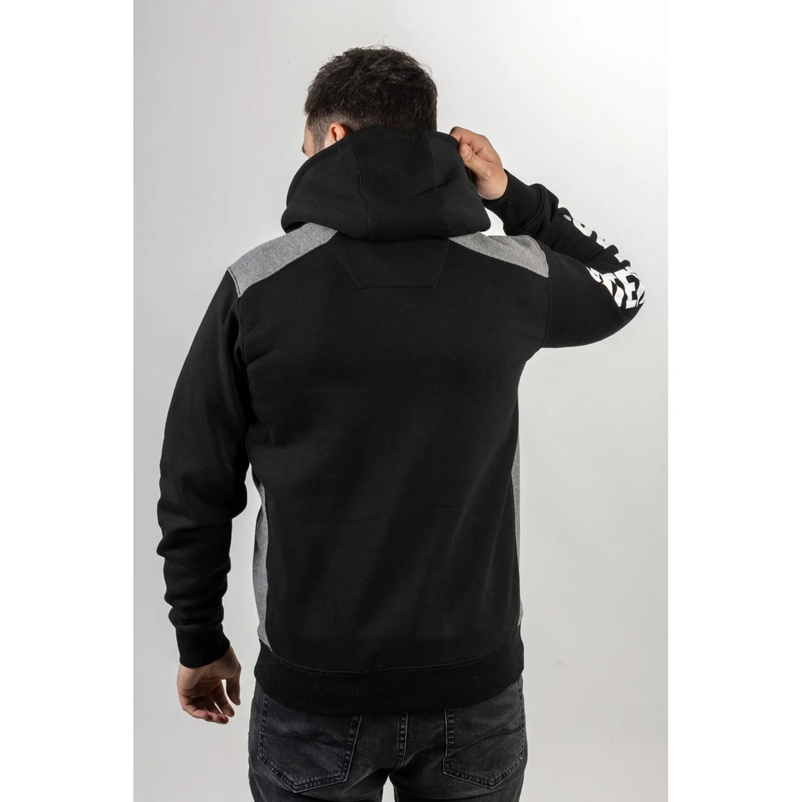 Logo Panel Hooded Sweatshirt  Black