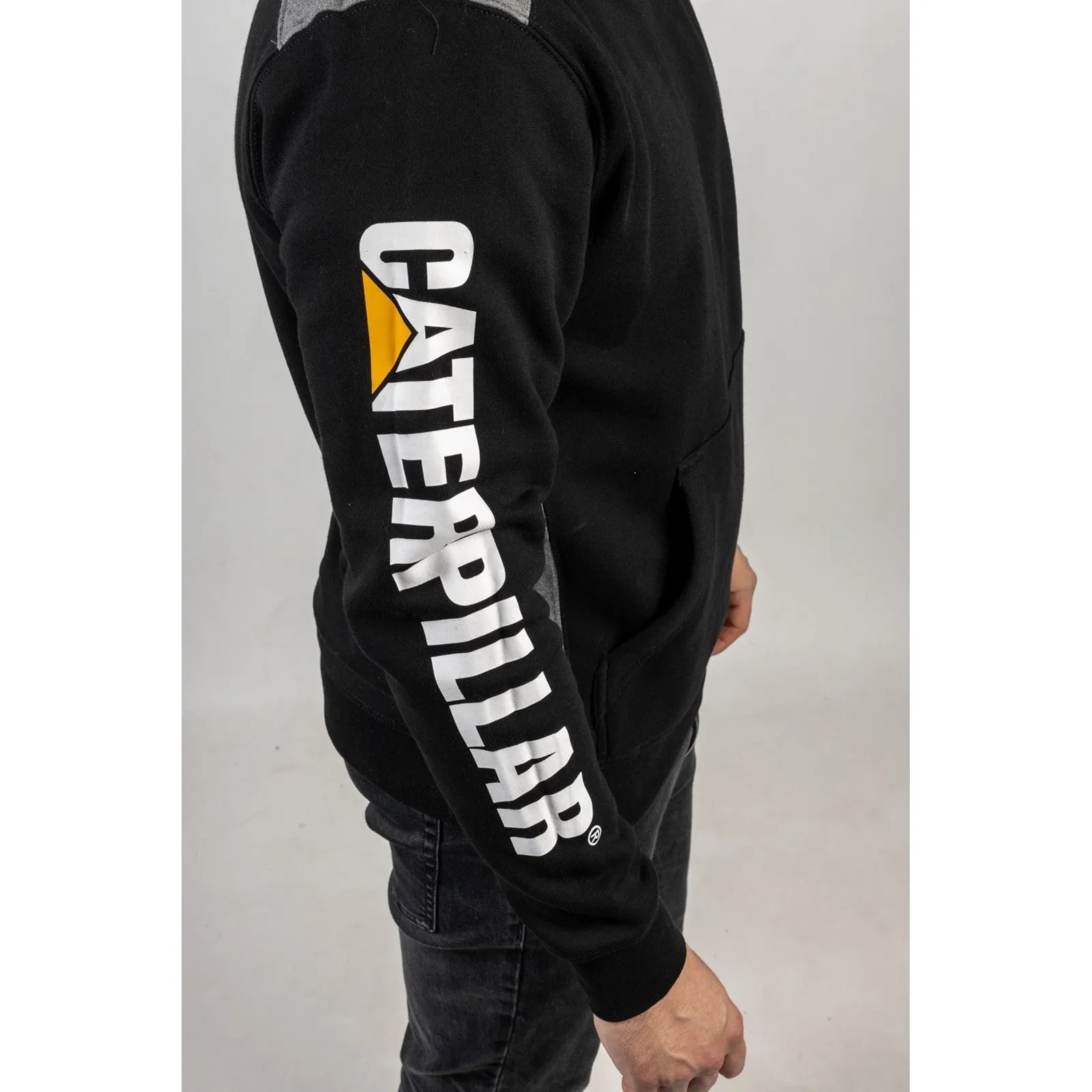 Logo Panel Hooded Sweatshirt  Black