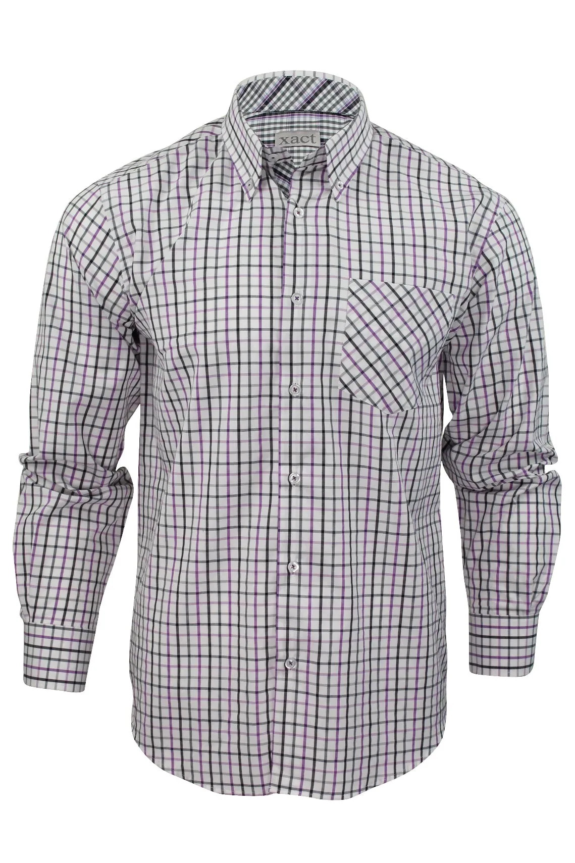 Long Sleeved Check Shirt - Xact Clothing