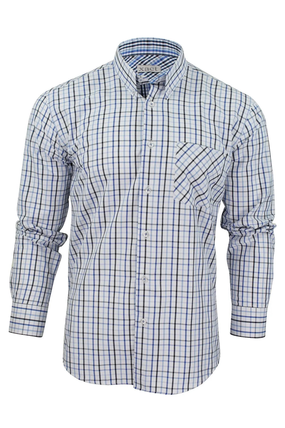 Long Sleeved Check Shirt - Xact Clothing