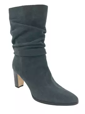 Manolo Blahnik Knight Ruched Suede Boot 9.5