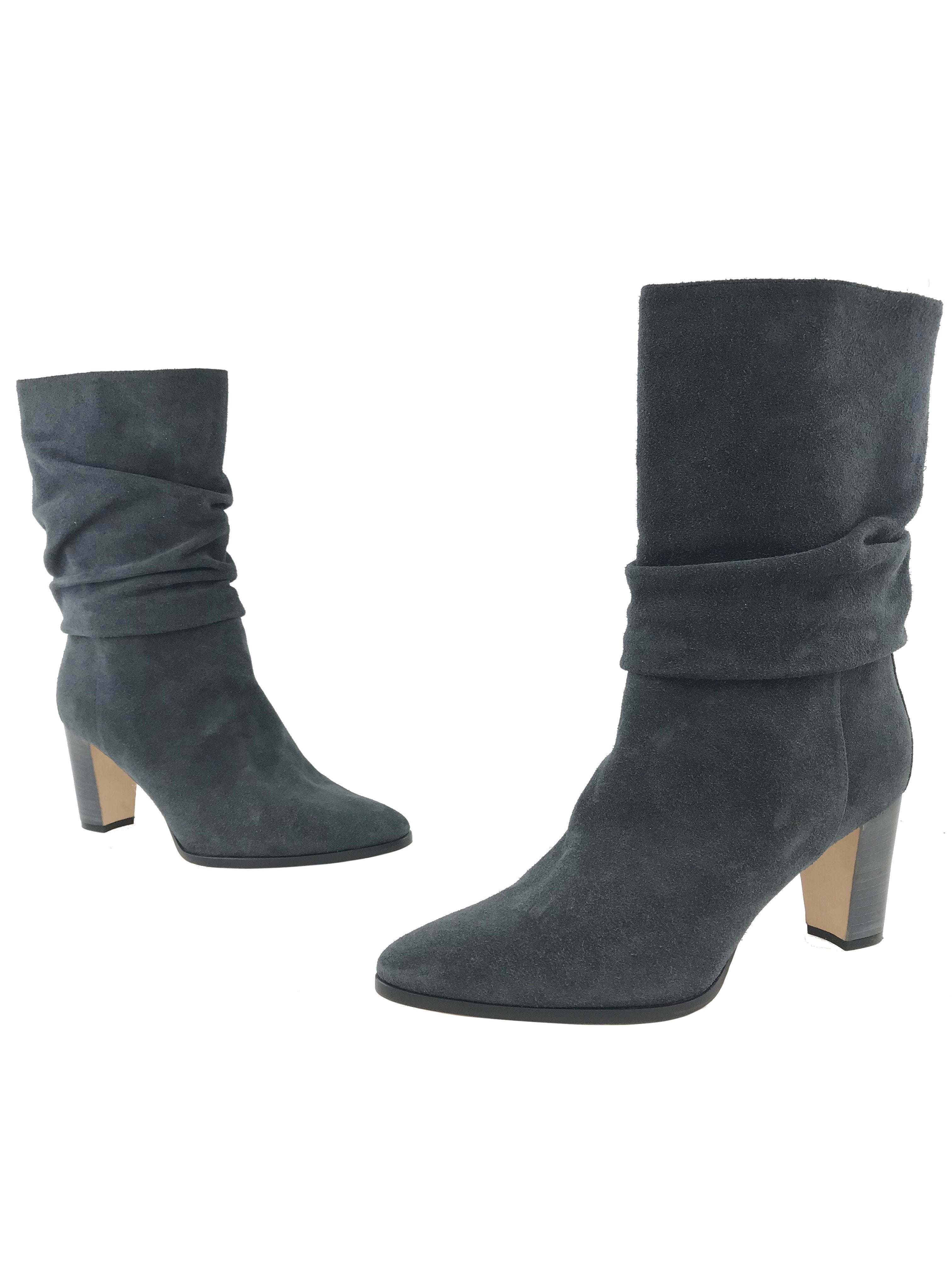 Manolo Blahnik Knight Ruched Suede Boot 9.5