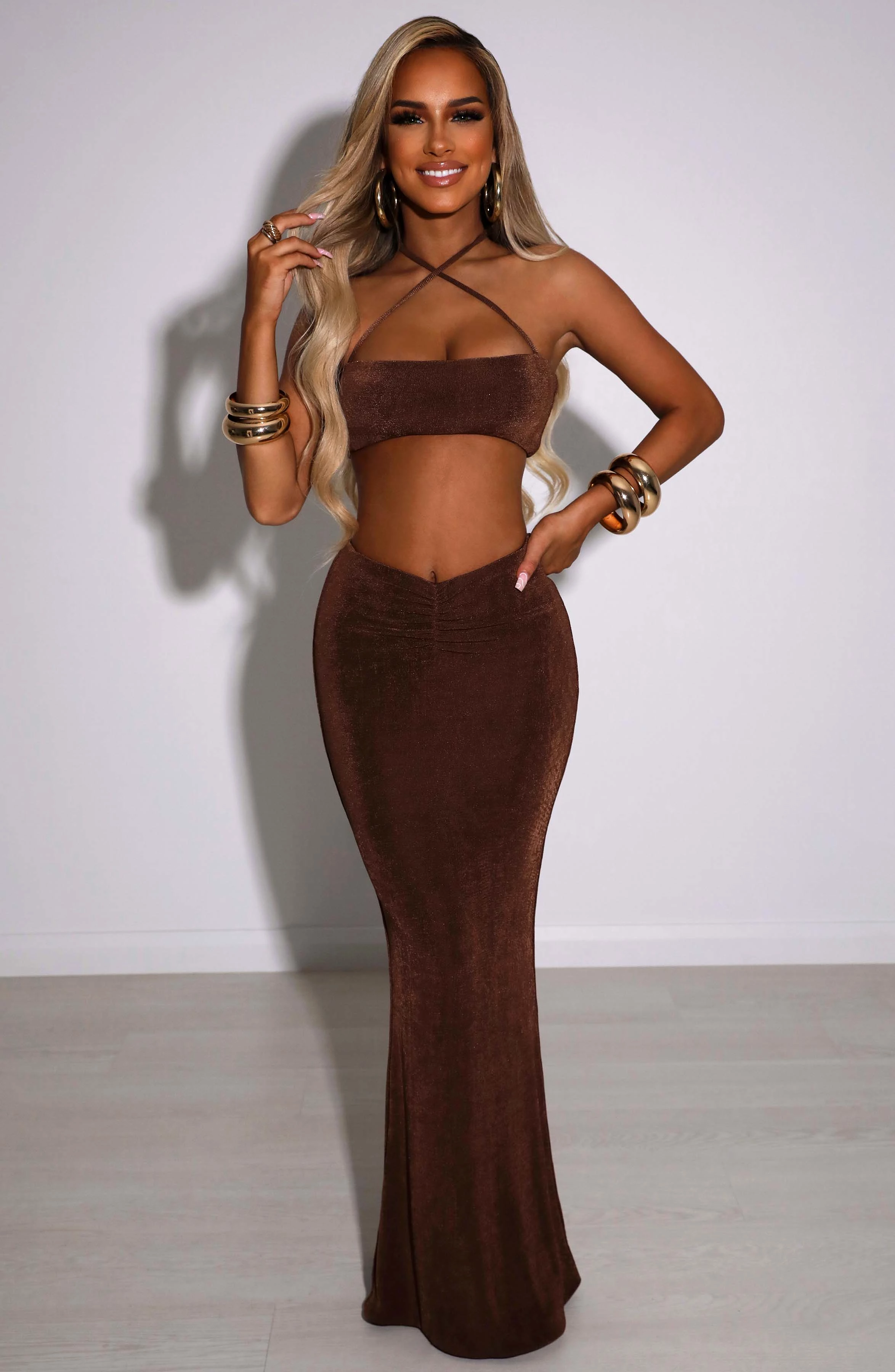 Maxi Skirt - Chocolate Elita