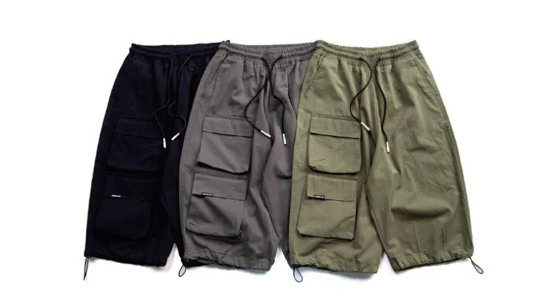 Men's Cargo Shorts - Summer Casual Multi Pocket Elastic Loose Fit