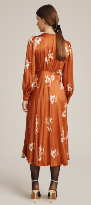 Millie Dress in Rust Bouquet - Top Google SEO Friendly Result: Women's Rust Colored Floral Dress