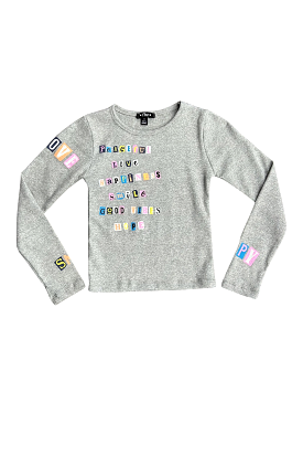 Misty Grey Scrapbook Long Sleeve Tee