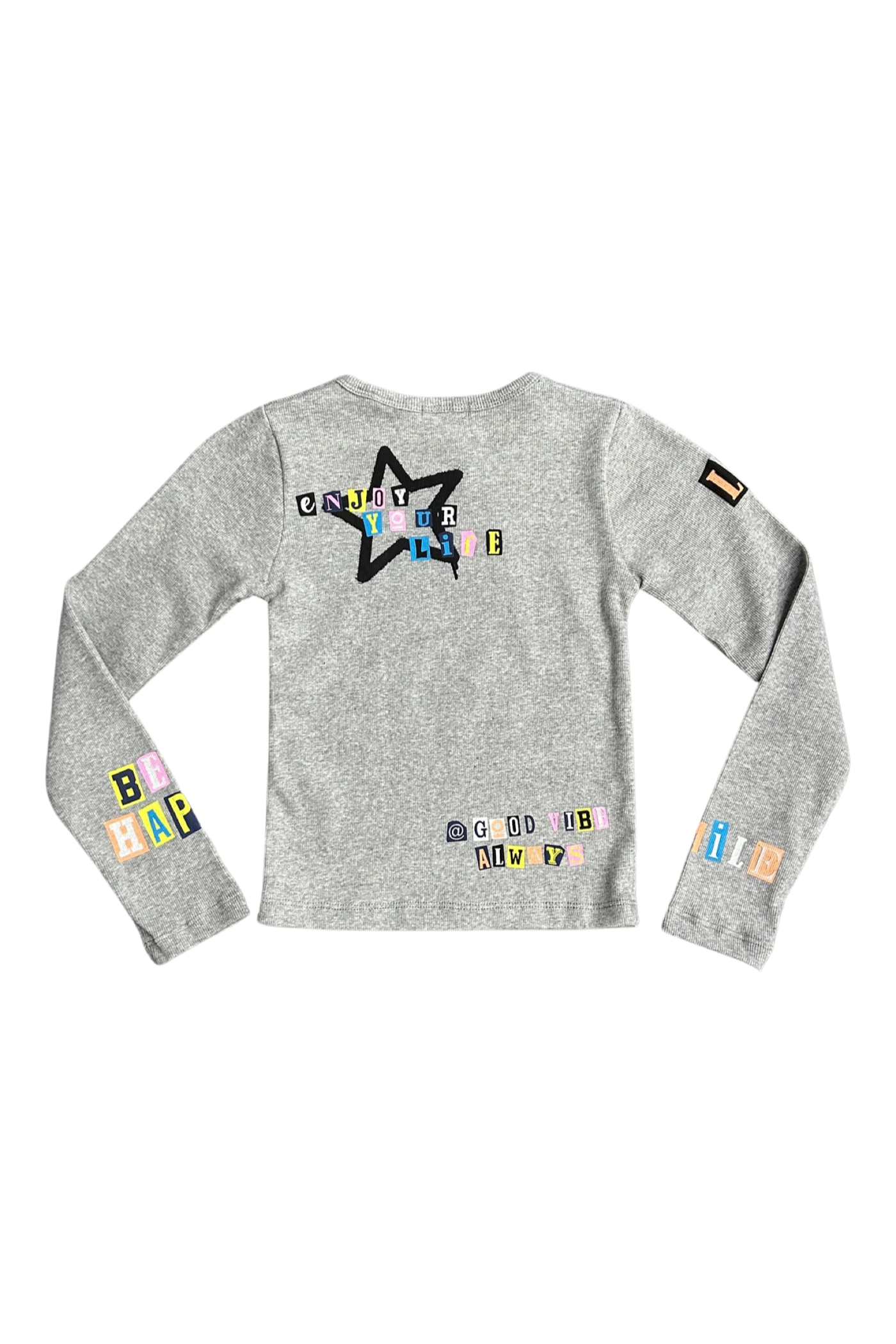 Misty Grey Scrapbook Long Sleeve Tee