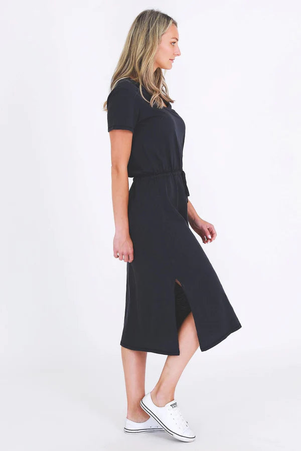 Navy Ester Tie Dress