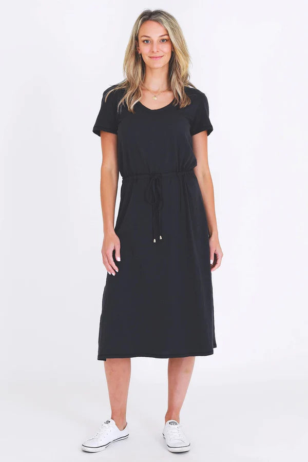 Navy Ester Tie Dress