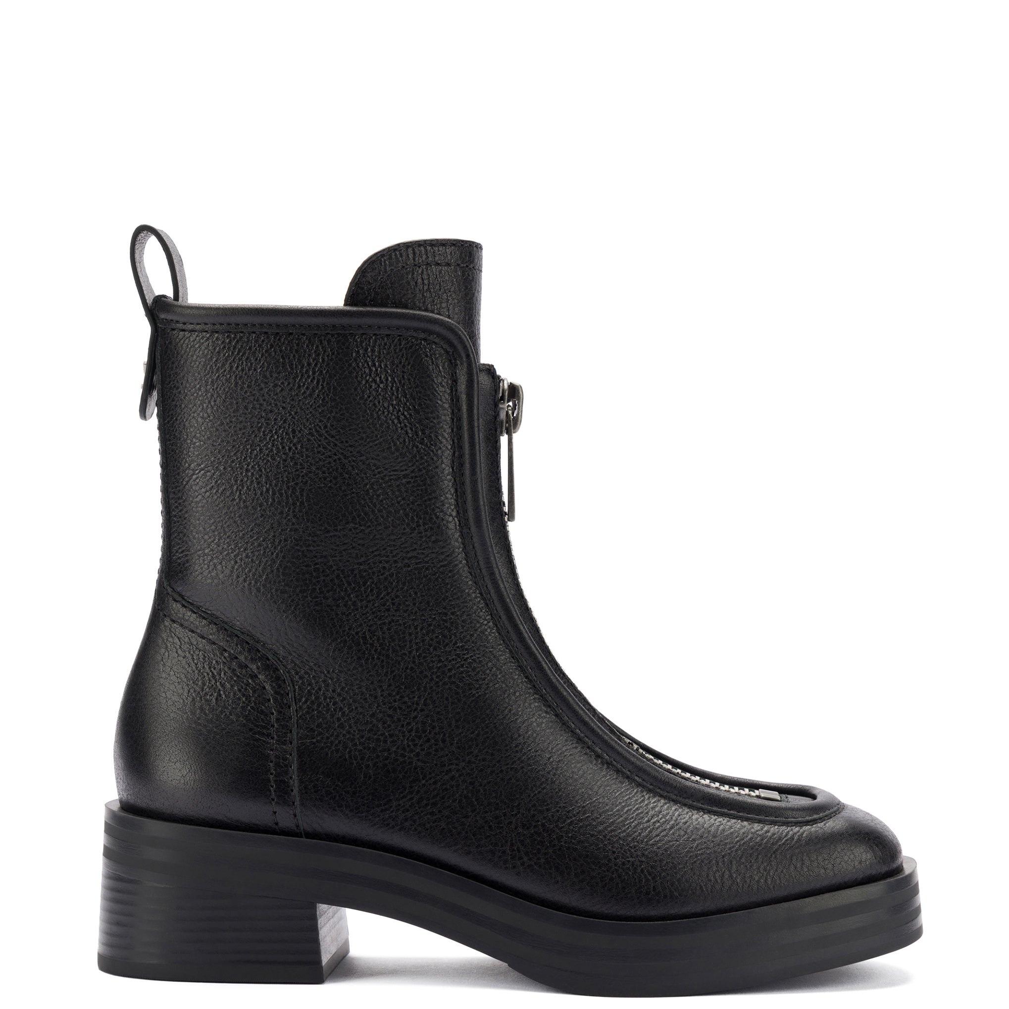 Nicole Lo Black Leather Boot.