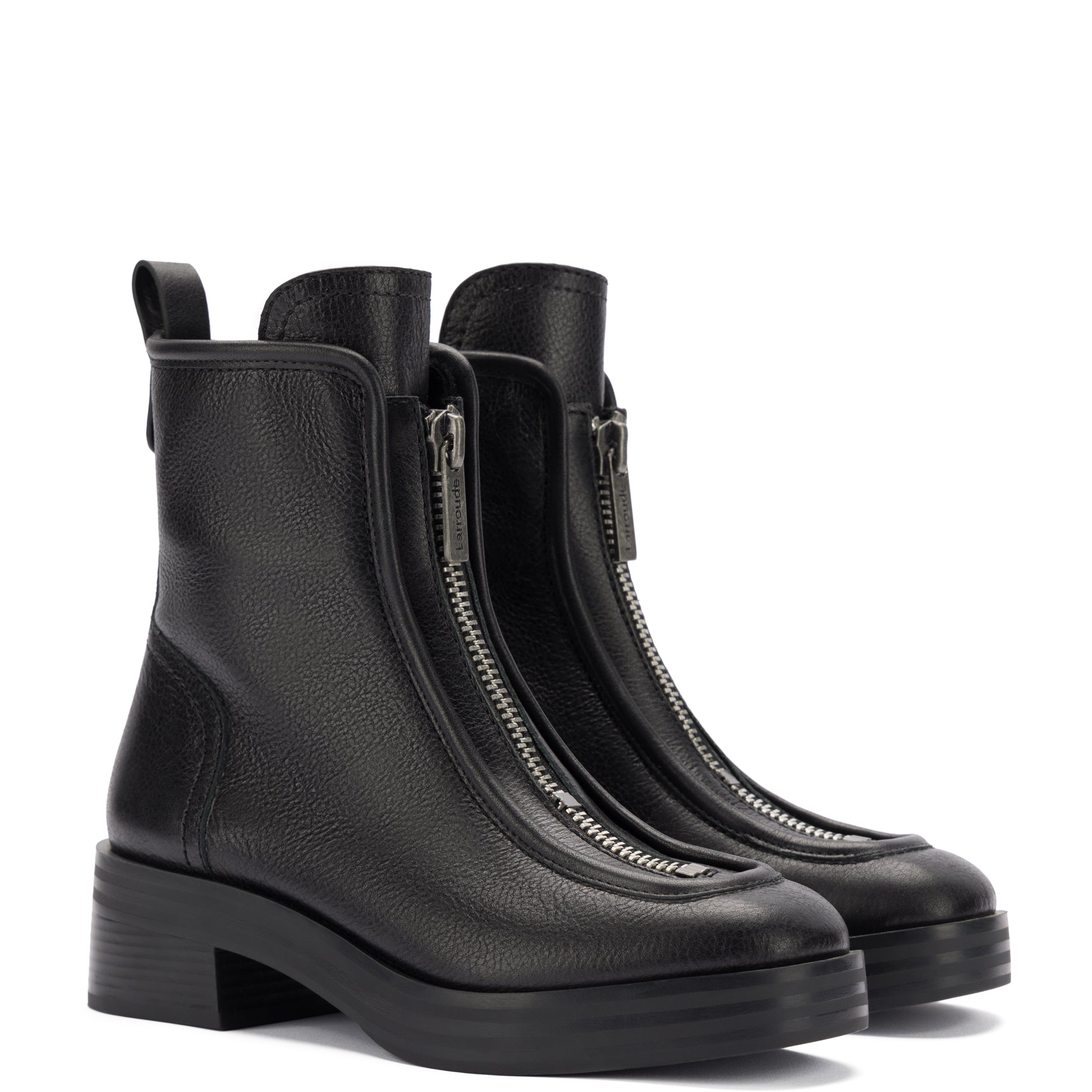 Nicole Lo Black Leather Boot.