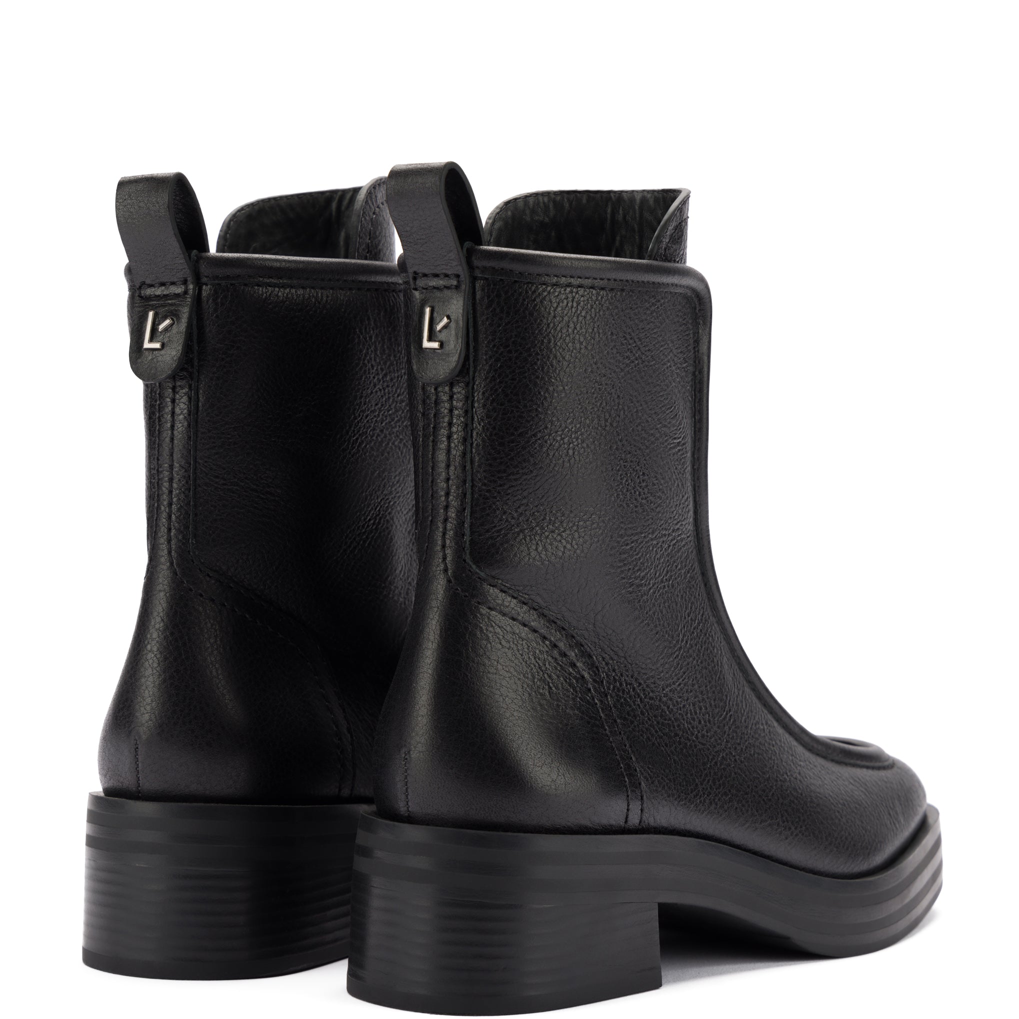 Nicole Lo Black Leather Boot.