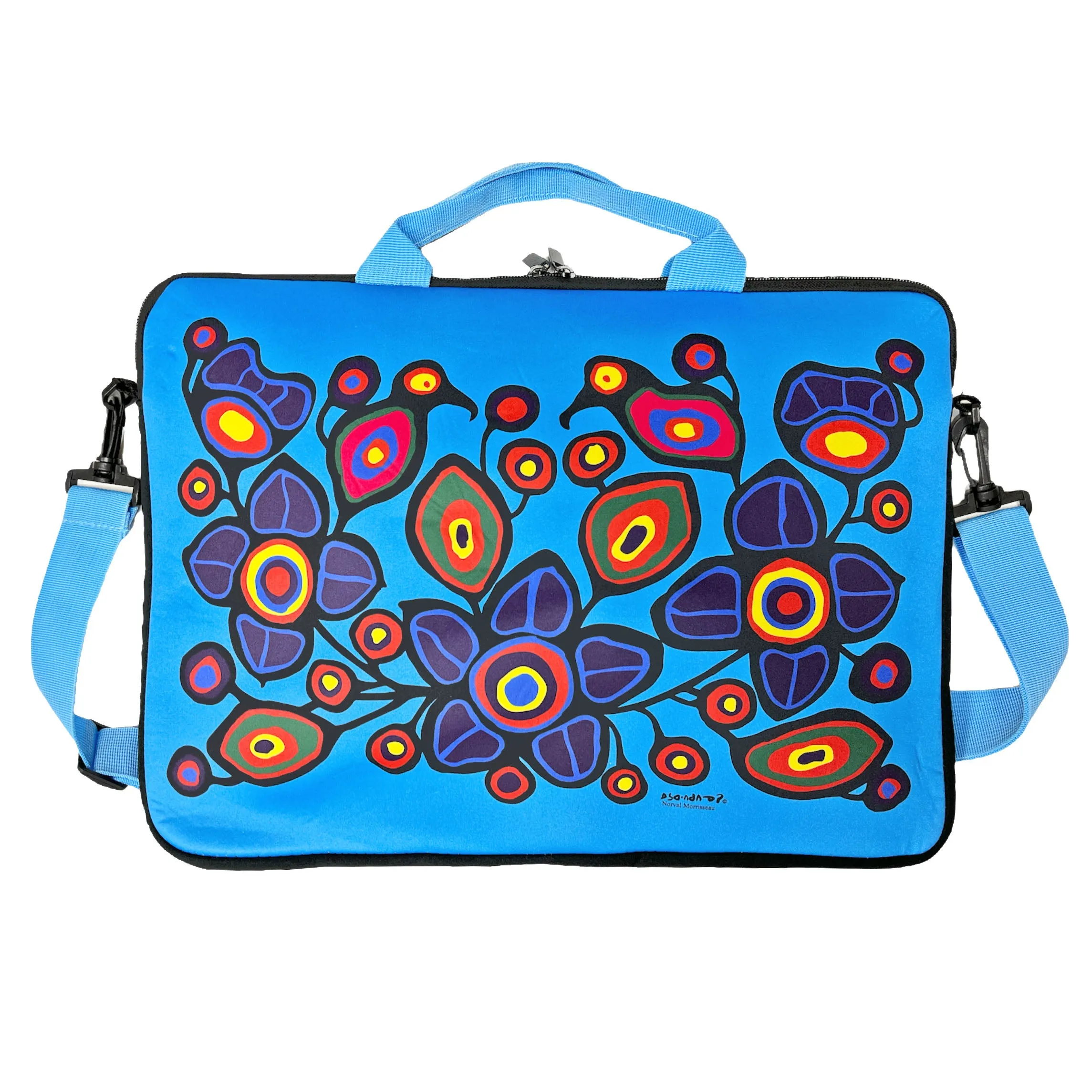 Norval Morrisseau Laptop Bag - Flowers and Birds