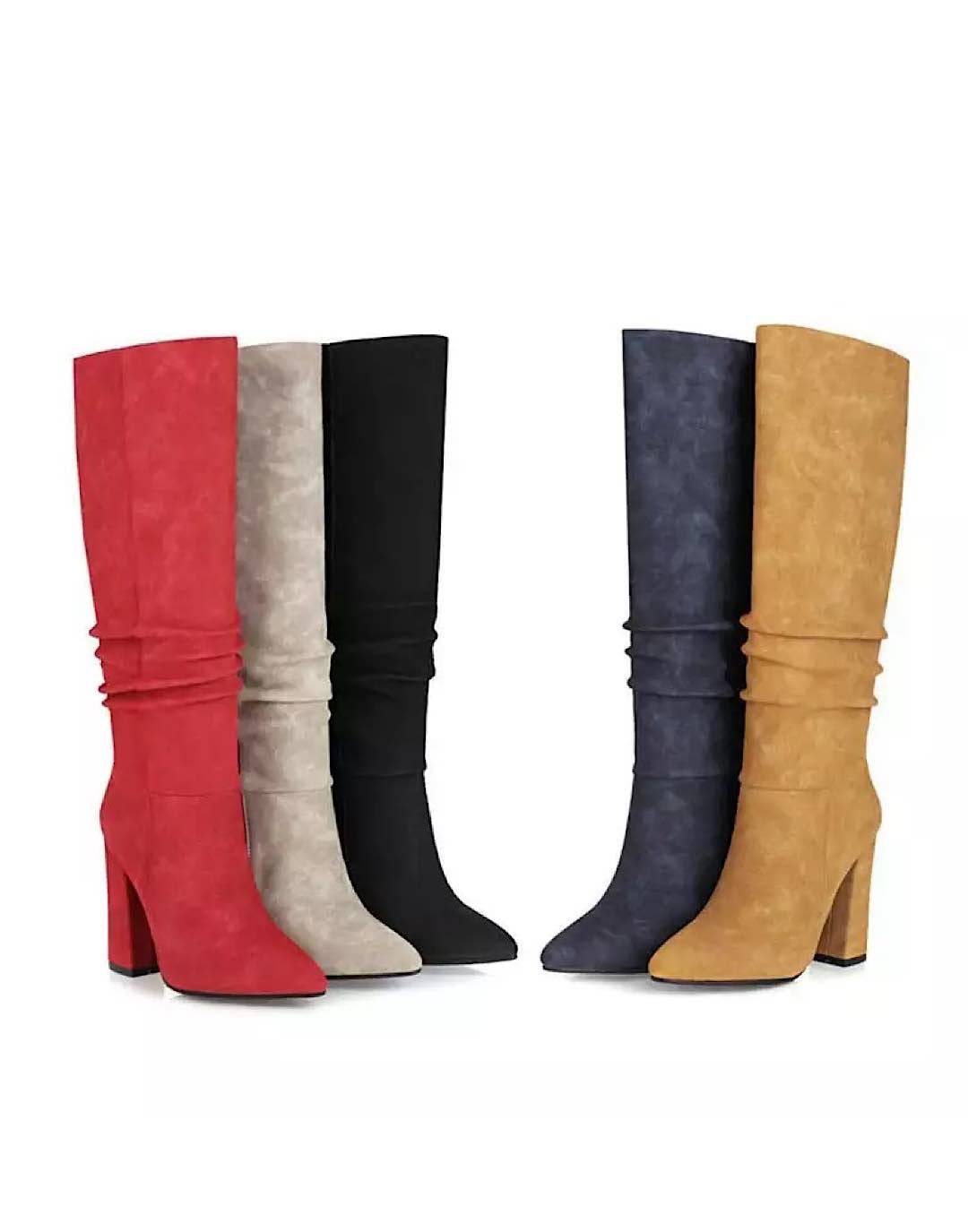 Nubuck Soft Under the Knee Boots