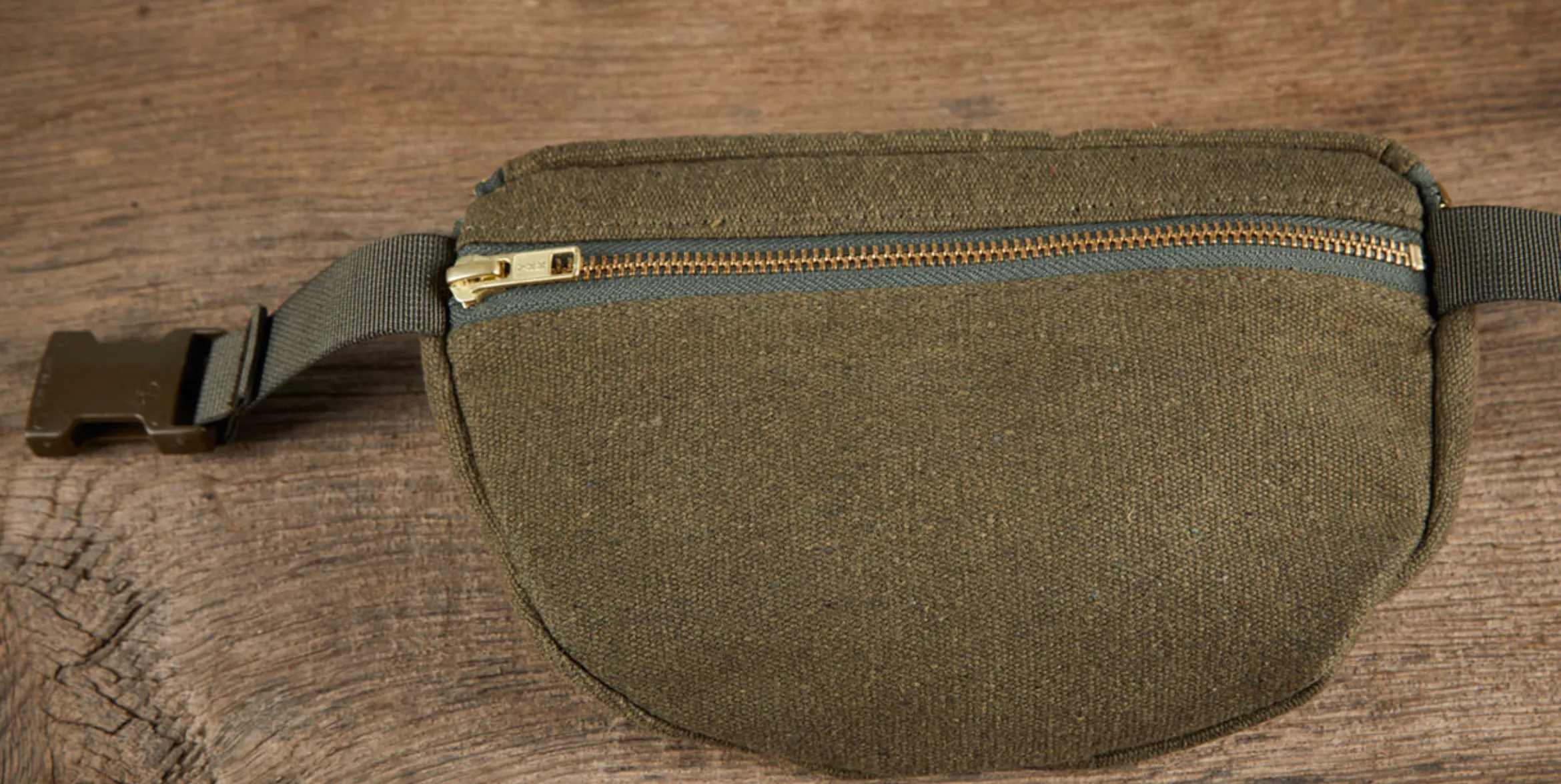 Olive Canvas Hip Bag