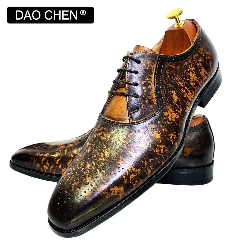 Oxford lace-up men's dress shoes - office & wedding footwear for men