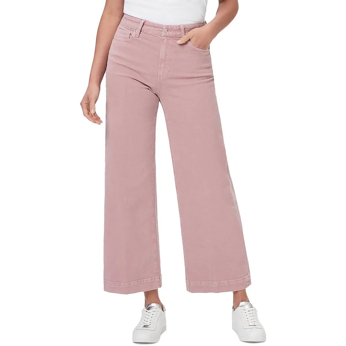 Paige High Rise Cropped Wide Leg Pants