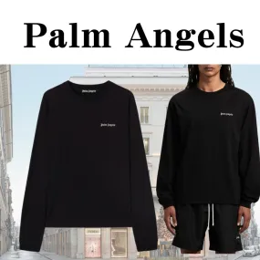 Palm Angels Street Style Cotton Logo Sweatshirts with Long Sleeves