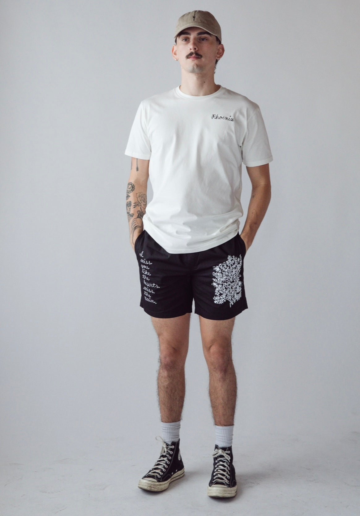 PHX GEN Tee - White Phoenix Chainstitch