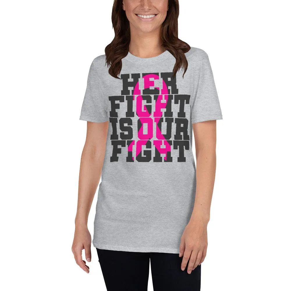 Pink ribbon cancer awareness unisex tee - join the fight