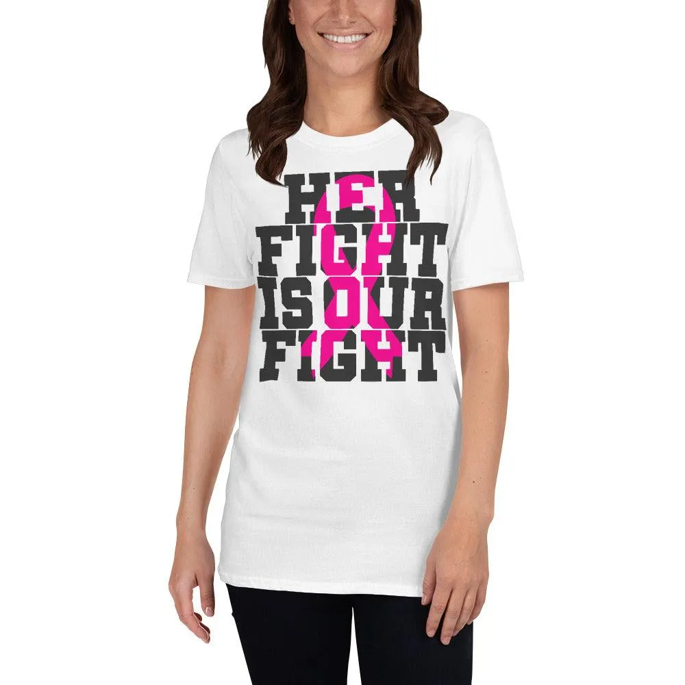 Pink ribbon cancer awareness unisex tee - join the fight