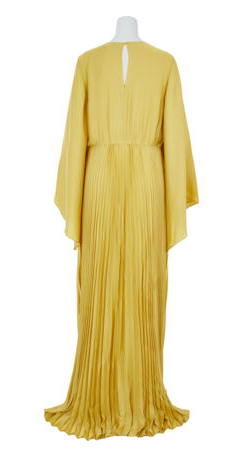 Pleated Chartreuse Dress